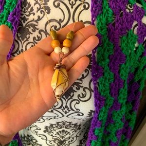 New handmade wire wrapped seashell necklace